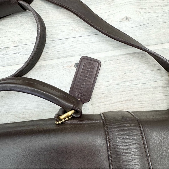 Coach Essex Vintage Brown Genuine Leather Briefcase Computer Bag - Picture 11 of 15